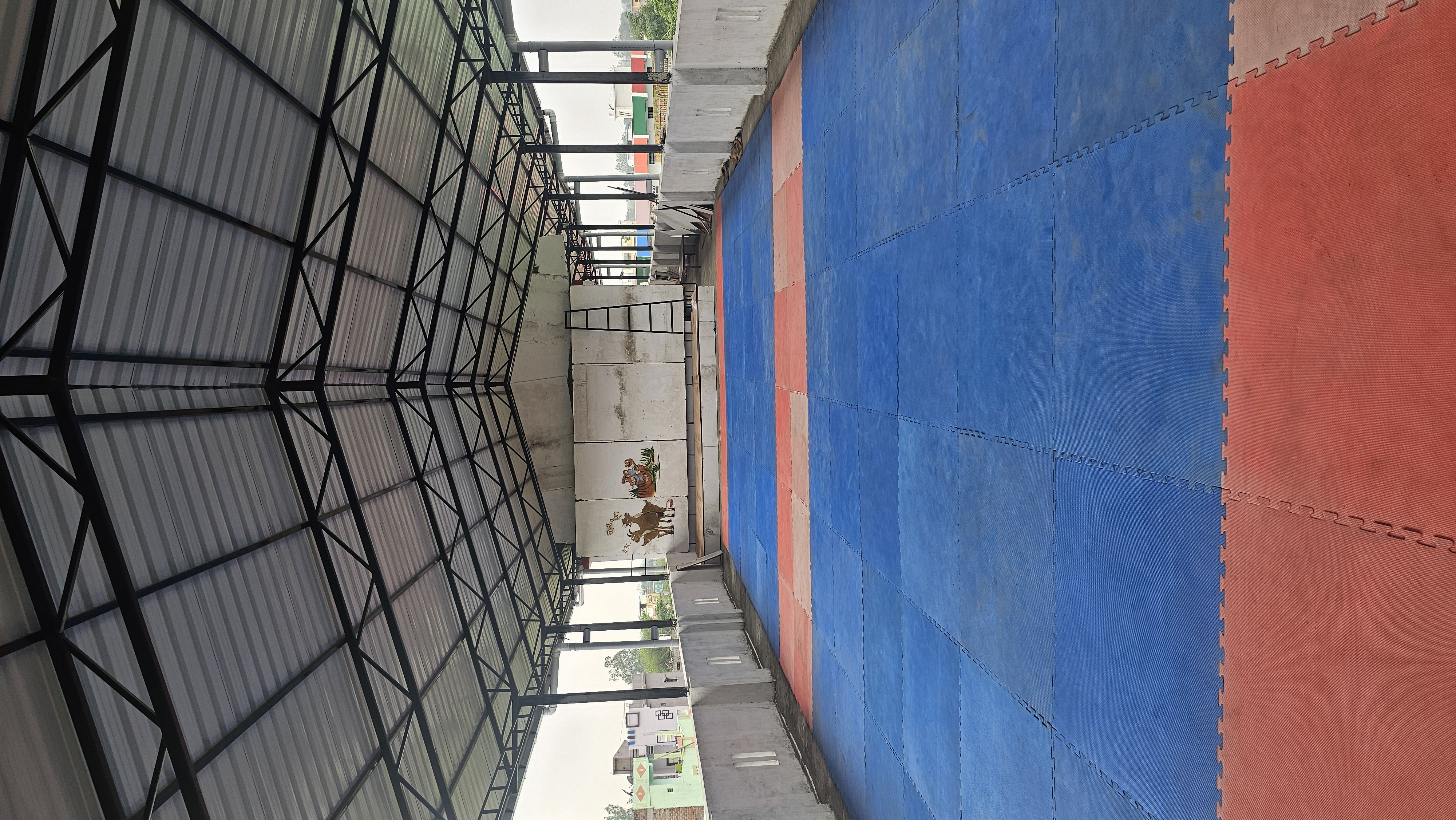 Students engaged in physical activity at school